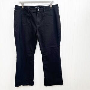 Susan Graver Jeans Solid Black Bootcut Pants Women’s Size 16 Petite